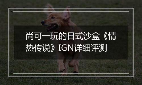 尚可一玩的日式沙盒《情热传说》IGN详细评测