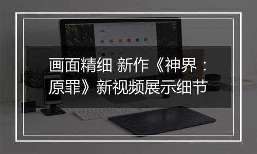 画面精细 新作《神界：原罪》新视频展示细节