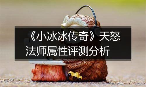 《小冰冰传奇》天怒法师属性评测分析