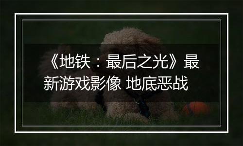 《地铁：最后之光》最新游戏影像 地底恶战