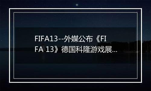 FIFA13--外媒公布《FIFA 13》德国科隆游戏展演示视频