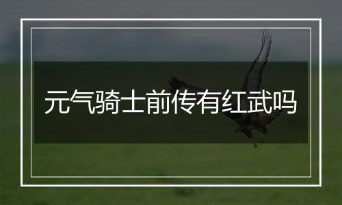元气骑士前传有红武吗