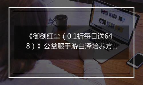 《御剑红尘（0.1折每日送648）》公益服手游白泽培养方案
