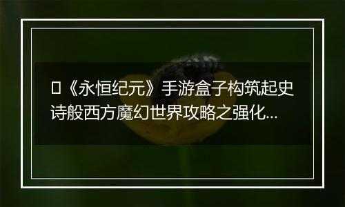 ﻿《永恒纪元》手游盒子构筑起史诗般西方魔幻世界攻略之强化系统介绍！
