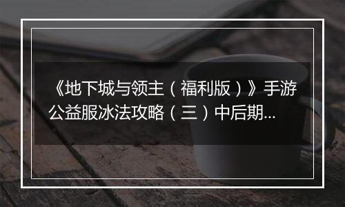 《地下城与领主（福利版）》手游公益服冰法攻略（三）中后期技能搭配