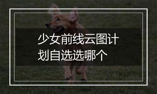 少女前线云图计划自选选哪个