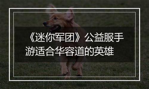 《迷你军团》公益服手游适合华容道的英雄