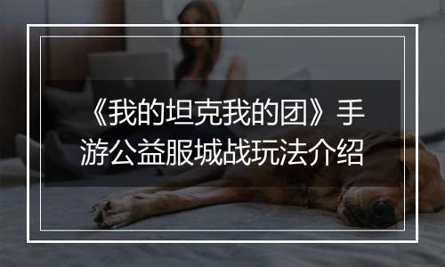 《我的坦克我的团》手游公益服城战玩法介绍