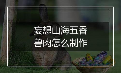 妄想山海五香兽肉怎么制作