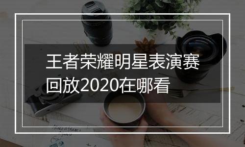 王者荣耀明星表演赛回放2020在哪看