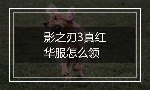 影之刃3真红华服怎么领