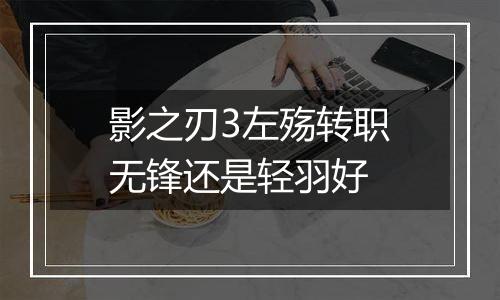 影之刃3左殇转职无锋还是轻羽好