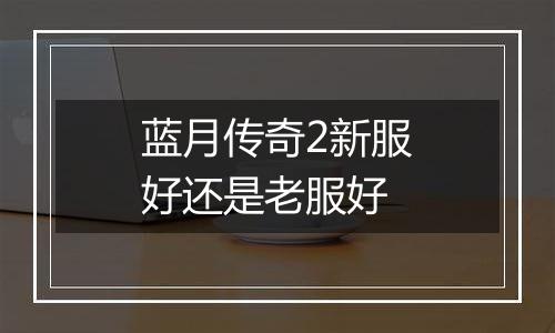 蓝月传奇2新服好还是老服好