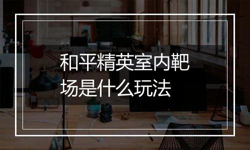 和平精英室内靶场是什么玩法