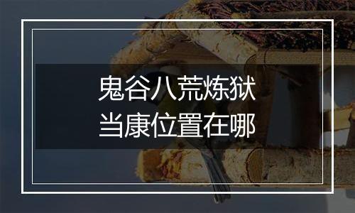 鬼谷八荒炼狱当康位置在哪