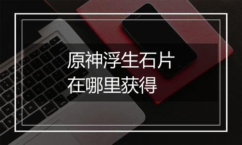 原神浮生石片在哪里获得