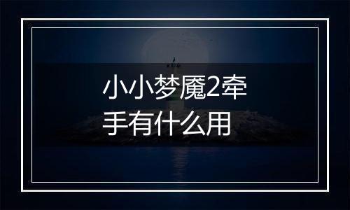 小小梦魇2牵手有什么用