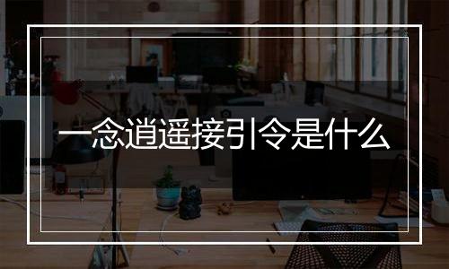 一念逍遥接引令是什么