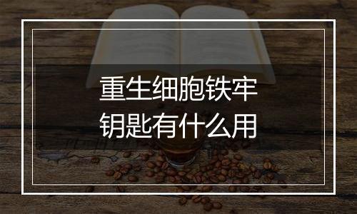 重生细胞铁牢钥匙有什么用