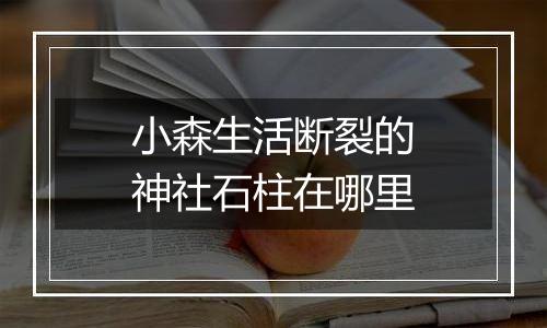 小森生活断裂的神社石柱在哪里
