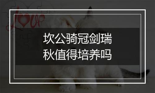 坎公骑冠剑瑞秋值得培养吗