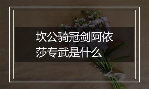 坎公骑冠剑阿依莎专武是什么