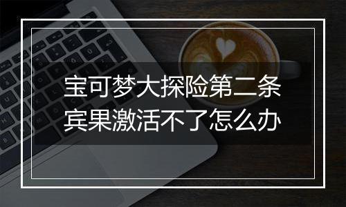宝可梦大探险第二条宾果激活不了怎么办