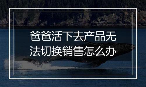 爸爸活下去产品无法切换销售怎么办