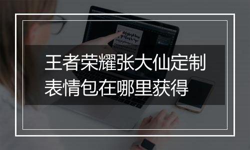 王者荣耀张大仙定制表情包在哪里获得