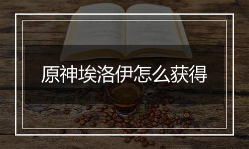 原神埃洛伊怎么获得