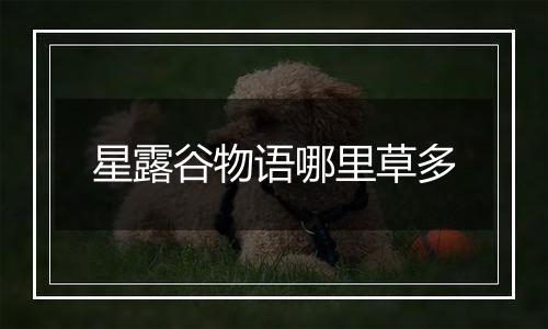 星露谷物语哪里草多