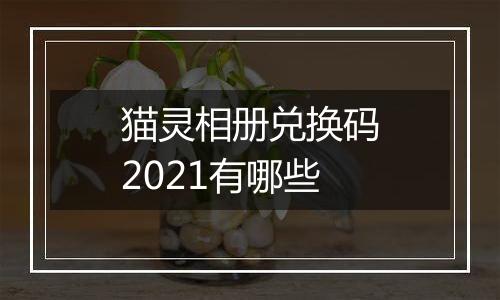 猫灵相册兑换码2021有哪些