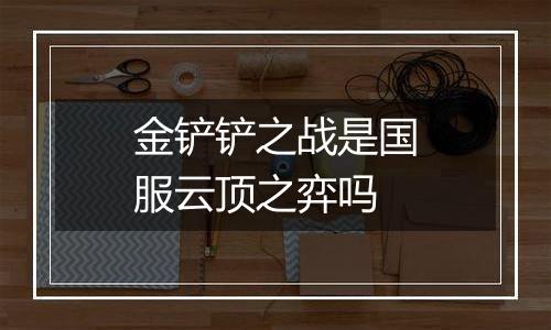金铲铲之战是国服云顶之弈吗