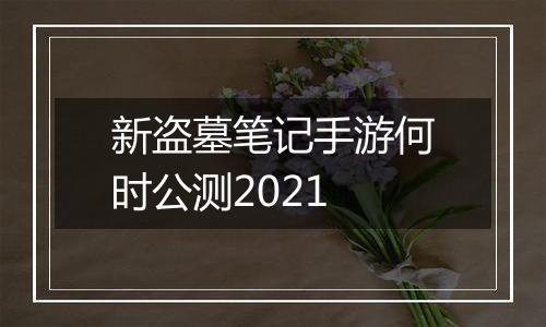 新盗墓笔记手游何时公测2021