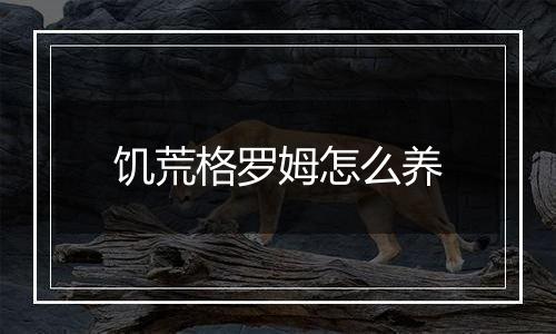 饥荒格罗姆怎么养