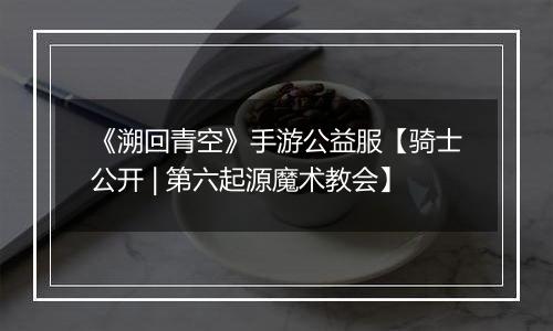 《溯回青空》手游公益服【骑士公开 | 第六起源魔术教会】