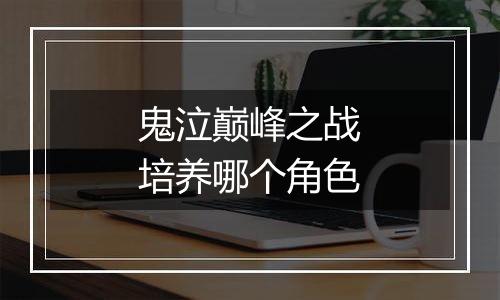 鬼泣巅峰之战培养哪个角色