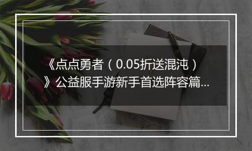 《点点勇者（0.05折送混沌）》公益服手游新手首选阵容篇之二