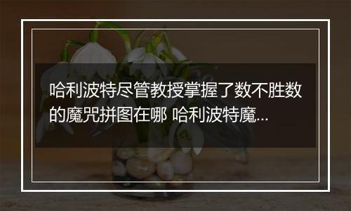 哈利波特尽管教授掌握了数不胜数的魔咒拼图在哪 哈利波特魔法觉醒10月8日拼图寻宝