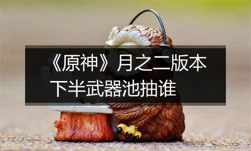 《原神》月之二版本 下半武器池抽谁