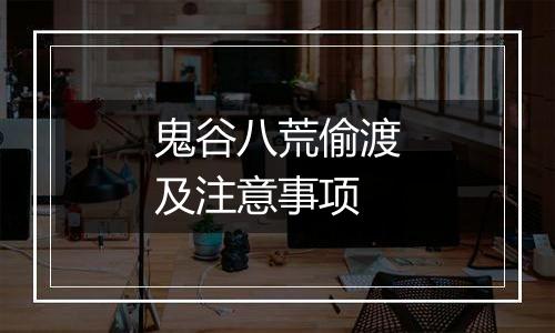 鬼谷八荒偷渡及注意事项