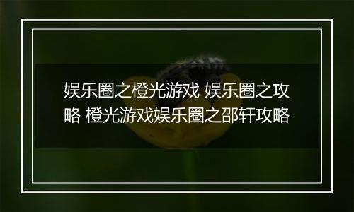 娱乐圈之橙光游戏 娱乐圈之攻略 橙光游戏娱乐圈之邵轩攻略