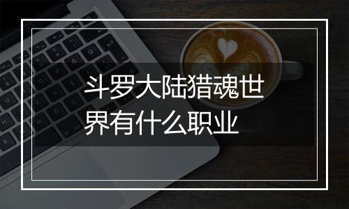 斗罗大陆猎魂世界有什么职业