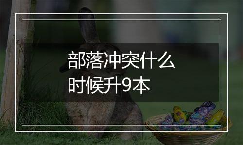 部落冲突什么时候升9本