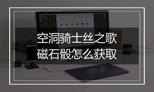 空洞骑士丝之歌磁石骰怎么获取