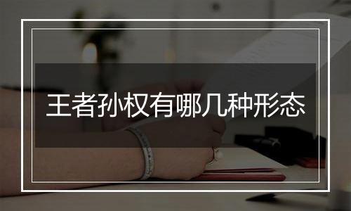 王者孙权有哪几种形态