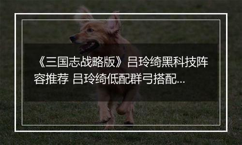 《三国志战略版》吕玲绮黑科技阵容推荐 吕玲绮低配群弓搭配攻略