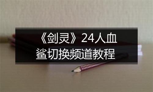 《剑灵》24人血鲨切换频道教程