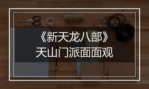 《新天龙八部》天山门派面面观