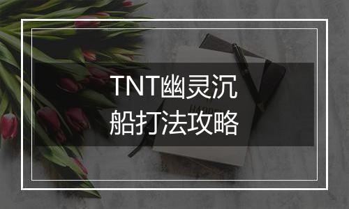 TNT幽灵沉船打法攻略